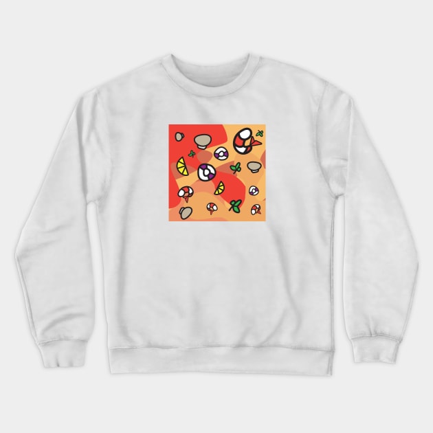 TOM YUM Illustration Cartoon Crewneck Sweatshirt by Tt Store